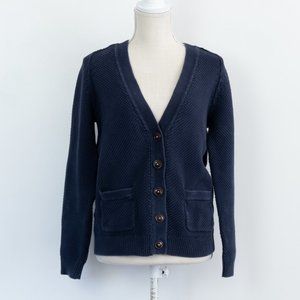 Boden Womens Navy Cotton Button Front Sweater Cardigan